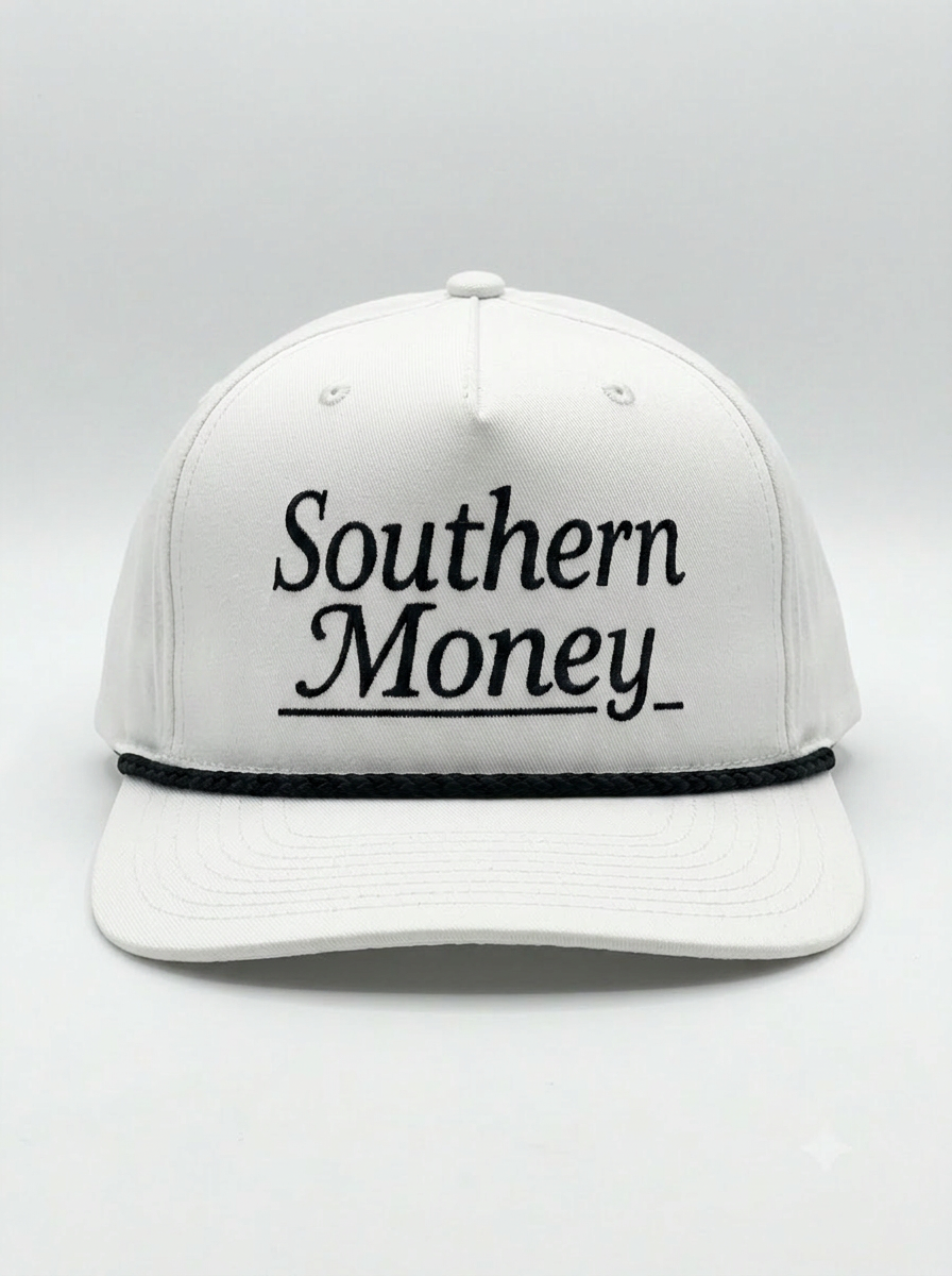 White / Black Rope Hat
