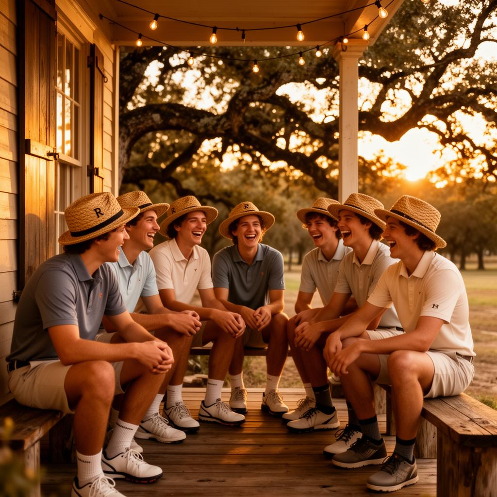 Southern friends gathered on a porch at golden hour — the heart of Southern Money
